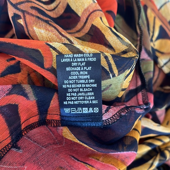 Kendall + Kylie swim cover up tropical leaf print XL - Picture 15 of 15